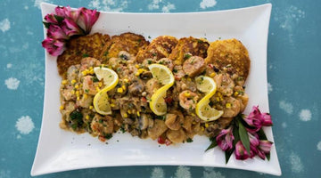 Frittelle Di Mais Con Gouda E Salsa Cremosa Di Frutti Di Mare
