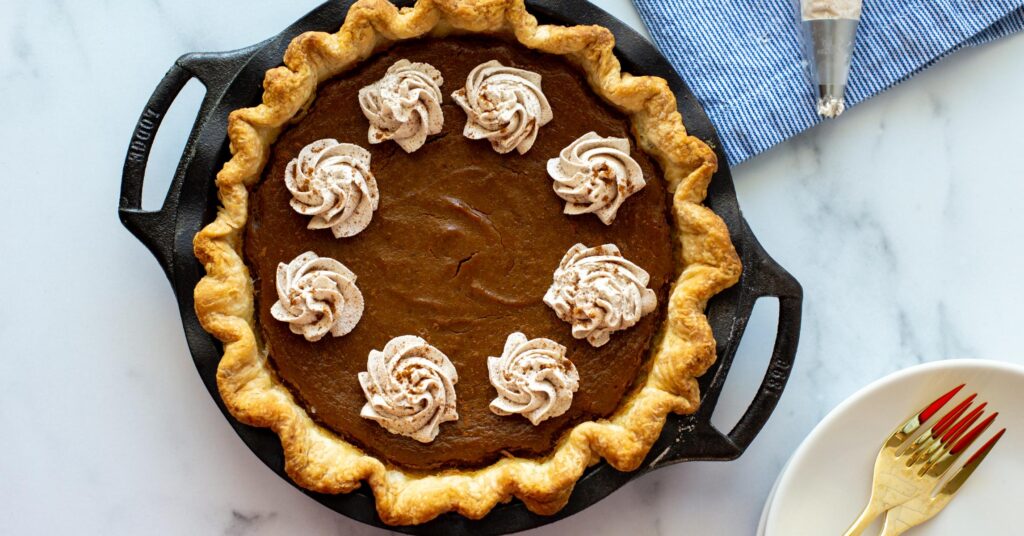 Pumpkin Pie With Spiced Whipped Cream – Lodge Cast Iron