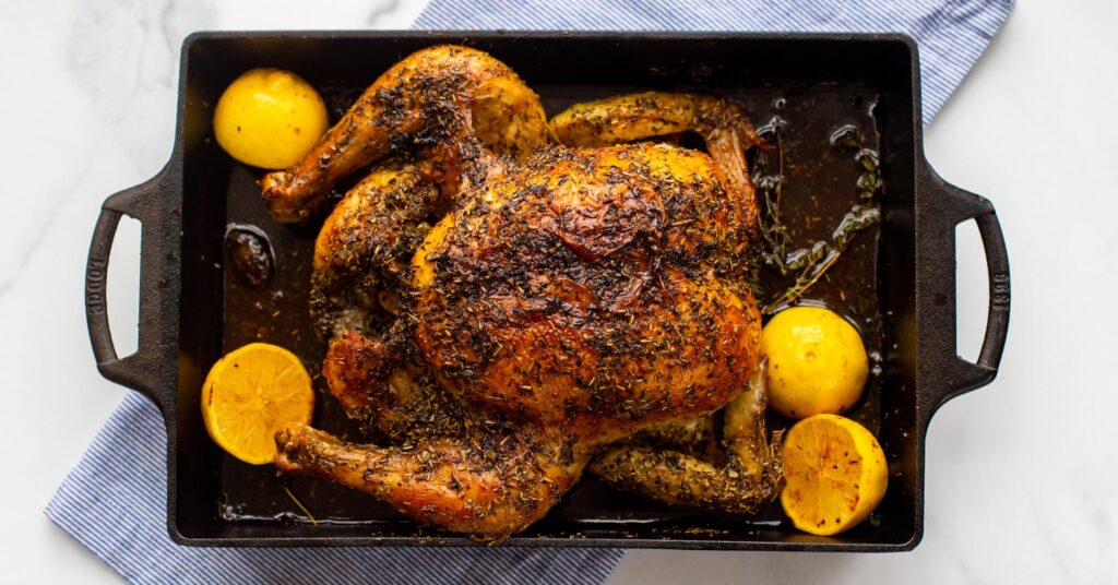 Herb Roasted Chicken With Lemon and Browned Butter
&ndash; Lodge Cast Iron