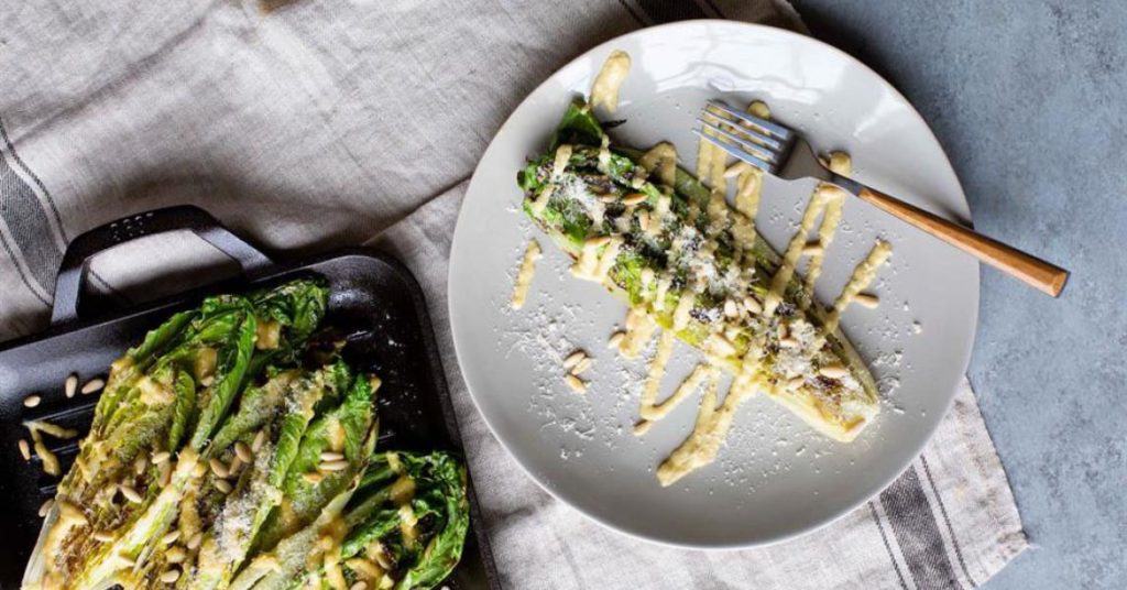 Grilled Romaine With Pine Nut Vinaigrette – Lodge Cast Iron