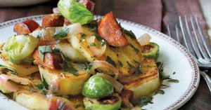 Λουκάνικο Andouille Με Μήλα & Πατάτες