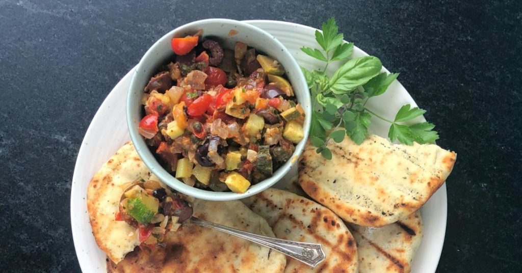 Zucchini Caponata – Lodge Cast Iron