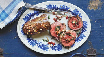 Garlic-Topped Flank Steak Roulade