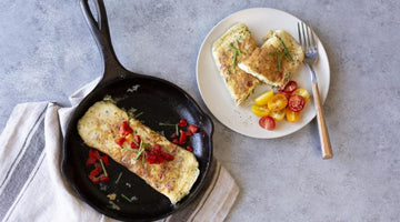Frittata Con Peperone Rosso E Formaggio Di Capra