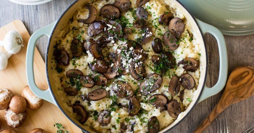 Mushroom and White Wine Risotto – Lodge Cast Iron