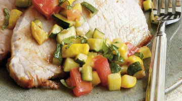 Pan Pork With Rapid Ratatouille