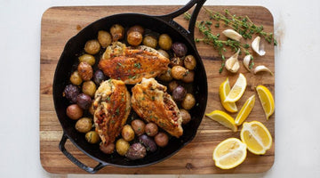 Petto Di Pollo Della Compagnia Aerea Ripieno Di Pancetta Con Patate Al Forno