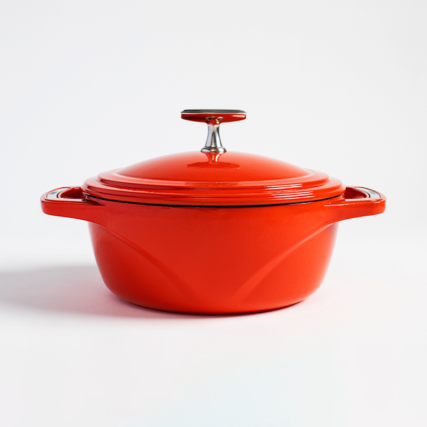 USA Enamel™ 2.8Lt Μαντεμένια Κατσαρόλα-Γάστρα Με Εμαγιέ Πορσελάνινη Επίστρωση, Cherry On Top