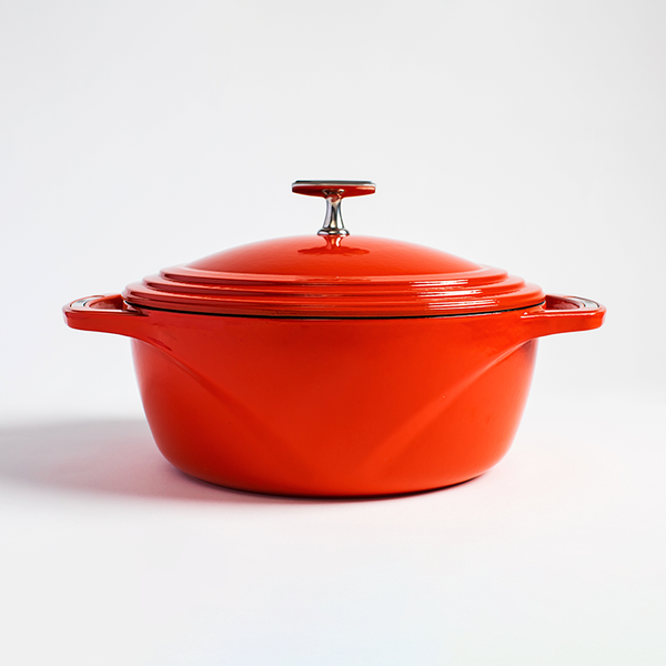 USA Enamel™ 5.68Lt  Enameled Cast Iron Dutch Oven, Cherry On Top