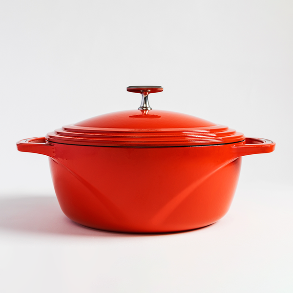 USA Enamel™ 7Lt Enameled Cast Iron Dutch Oven, Cherry On Top