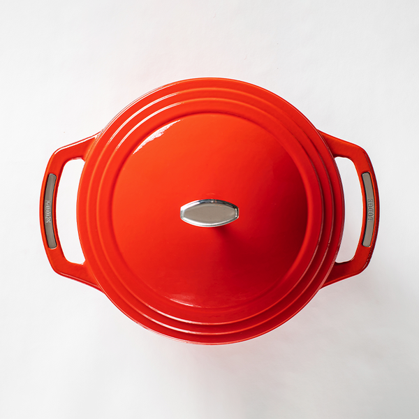 USA Enamel™ 5.68Lt  Enameled Cast Iron Dutch Oven, Cherry On Top