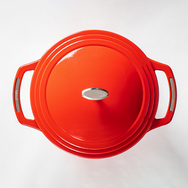 USA Enamel™ 7Lt Enameled Cast Iron Dutch Oven, Cherry On Top