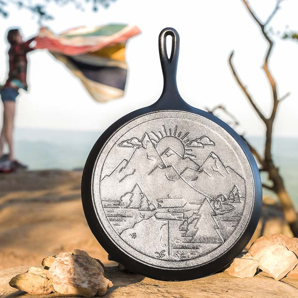 Piastra da montagna in ghisa 26,67 cm Serie Voglia di viaggiare