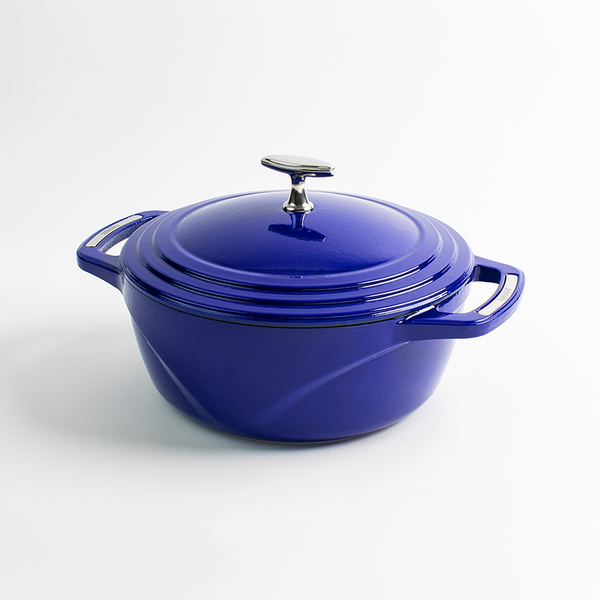 USA Enamel™ 4.2Lt Enameled Cast Iron Dutch Oven, Smooth Sailing
