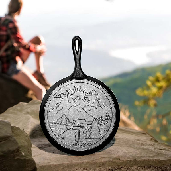 Piastra da montagna in ghisa 26,67 cm Serie Voglia di viaggiare