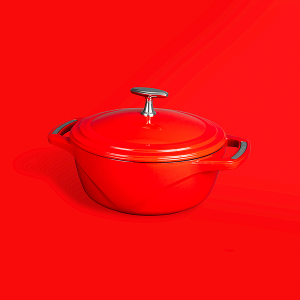 USA Enamel™ 2.8Lt Μαντεμένια Κατσαρόλα-Γάστρα Με Εμαγιέ Πορσελάνινη Επίστρωση, Cherry On Top