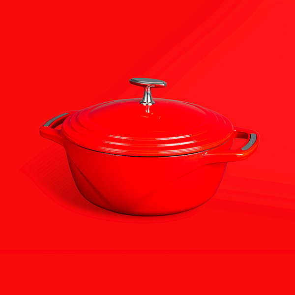 USA Enamel™ 4.2Lt Μαντεμένια Κατσαρόλα-Γάστρα Με Εμαγιέ Πορσελάνινη Επίστρωση, Cherry On Top