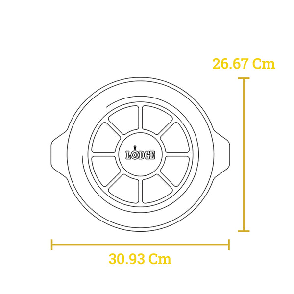 Padelle in alluminio per forno olandese Camp 25,4 cm. - 3 pz