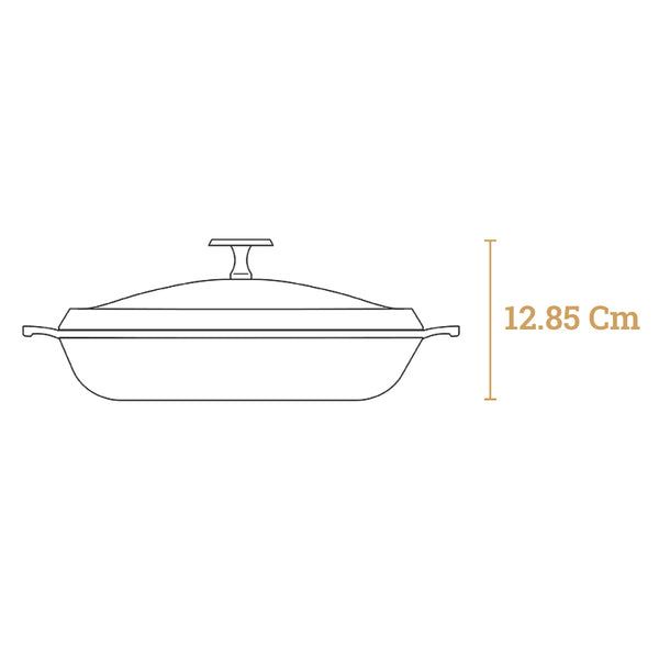 Μαντεμένιο Τηγάνι Με Καπάκι Blacklock 3.7Lt | 30.48εκ. - BL17BR