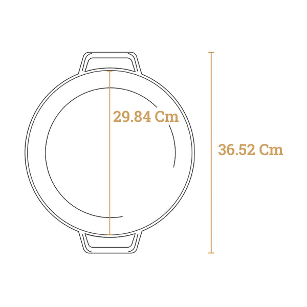 Μαντεμένιο Τηγάνι Με Καπάκι Blacklock 3.7Lt | 30.48εκ. - BL17BR