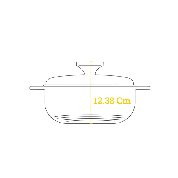 1.4 Lt Red Enameled Cast Iron Dutch Oven