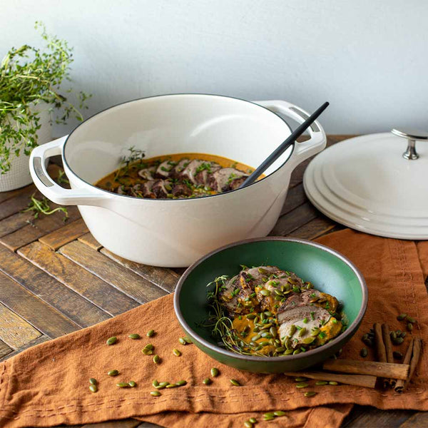 USA Enamel™ 5.68Lt Enameled Cast Iron Dutch Oven, Cloud Nine