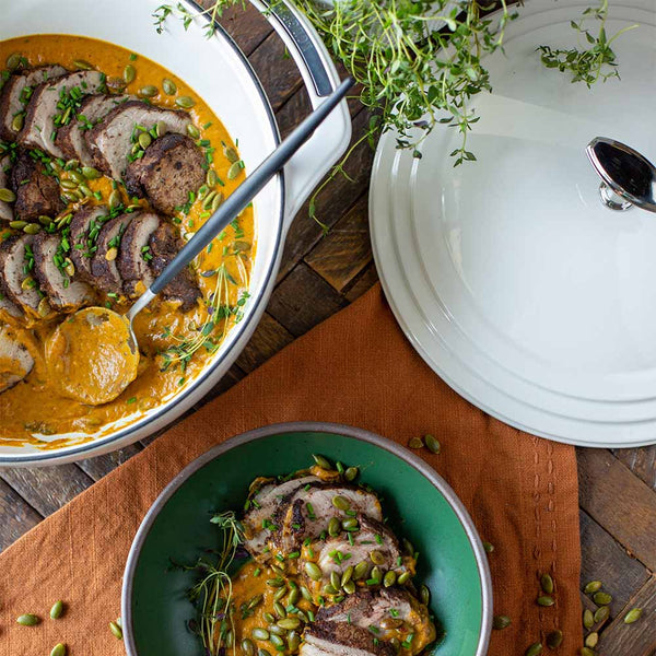 USA Enamel™ 5.68Lt Enameled Cast Iron Dutch Oven, Cloud Nine