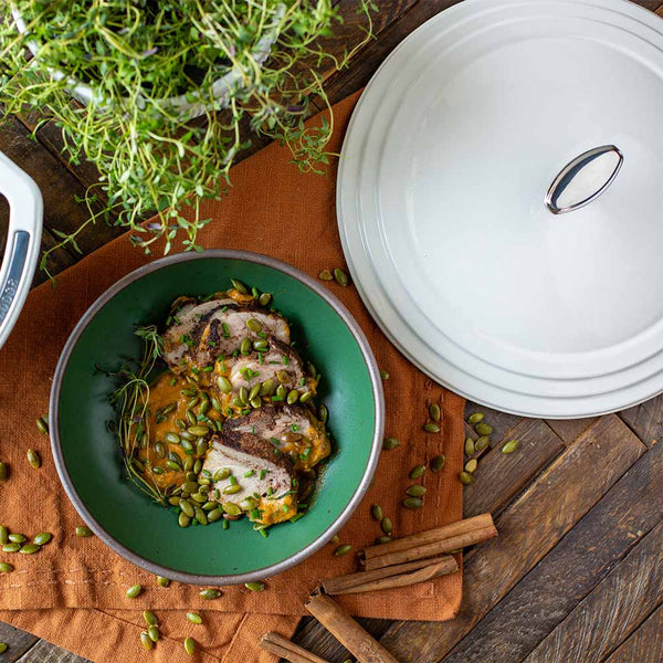 USA Enamel™ 5.68Lt Enameled Cast Iron Dutch Oven, Cloud Nine