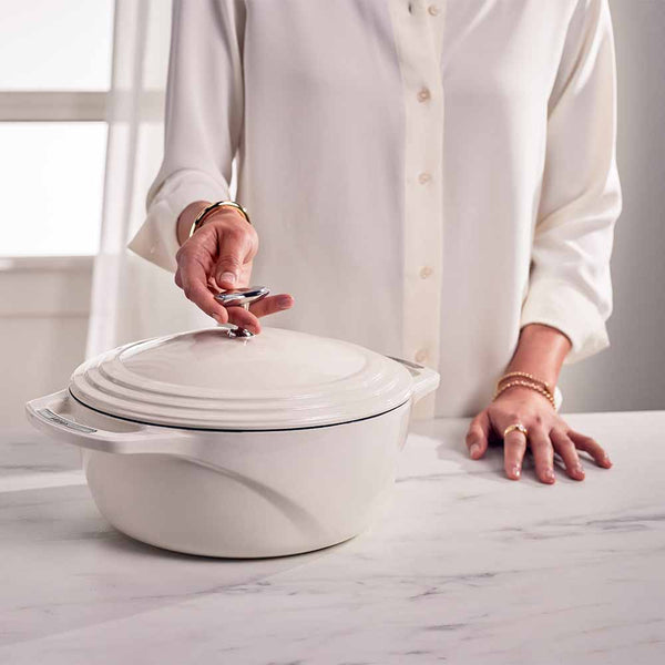USA Enamel™ 5.68Lt Enameled Cast Iron Dutch Oven, Cloud Nine
