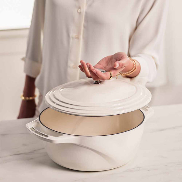 USA Enamel™ 5.68Lt Enameled Cast Iron Dutch Oven, Cloud Nine