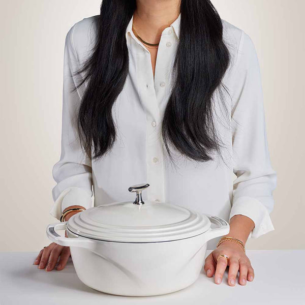 USA Enamel™ 5.68Lt Enameled Cast Iron Dutch Oven, Cloud Nine