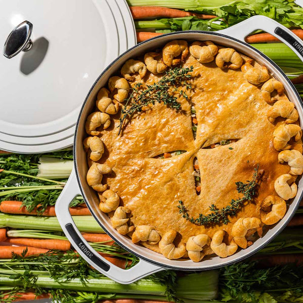 USA Enamel™ 7Lt Enameled Cast Iron Dutch Oven, Cloud Nine