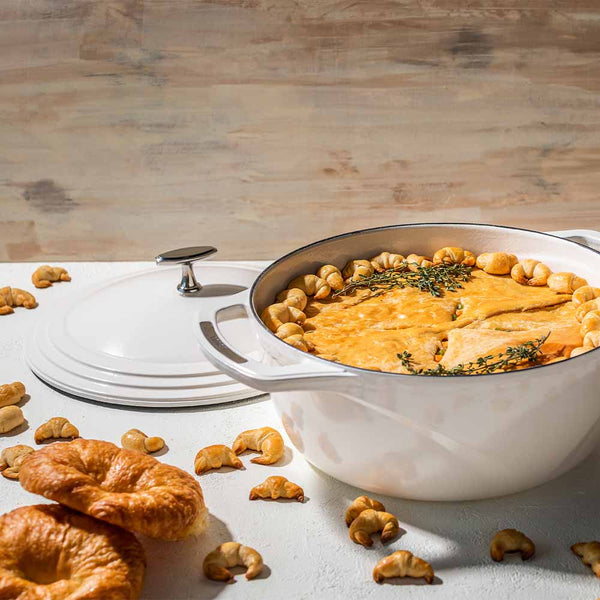 USA Enamel™ 7Lt Enameled Cast Iron Dutch Oven, Cloud Nine