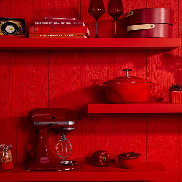 USA Enamel™ 5.68Lt  Enameled Cast Iron Dutch Oven, Cherry On Top