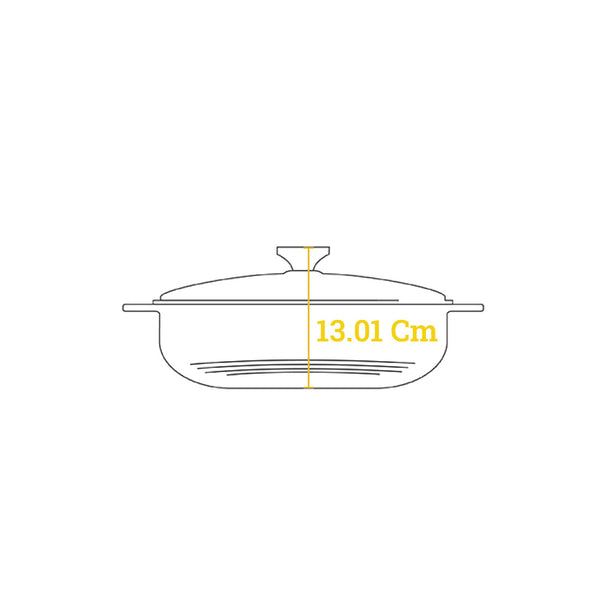 Εμαγιέ Μαντεμένια Λευκή Κατσαρόλα 3.4Lt - EC3CC13