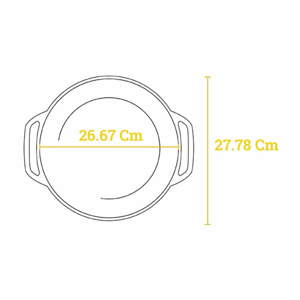 Εμαγιέ Μαντεμένια Λευκή Κατσαρόλα 5.68Lt - EC6D13