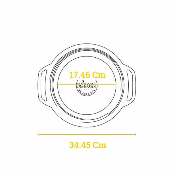 Εμαγιέ Μαντεμένια Λευκή Κατσαρόλα 5.68Lt - EC6D13