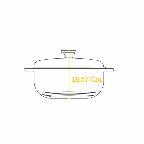 Εμαγιέ Μαντεμένια Λευκή Κατσαρόλα 5.68Lt - EC6D13