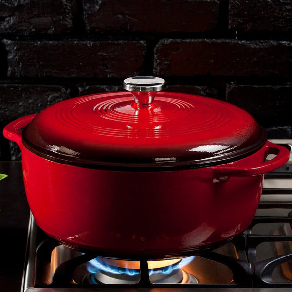 Εμαγιέ Μαντεμένια Κόκκινη Κατσαρόλα 5.68Lt - EC6D43