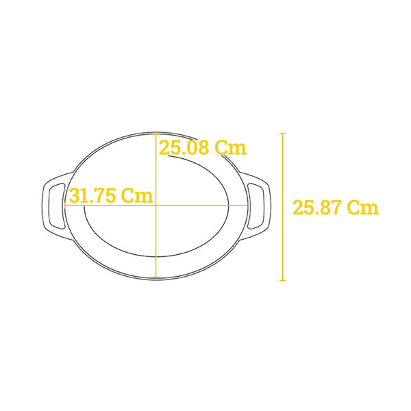 Εμαγιέ Μαντεμένια Οβάλ Κόκκινη Γάστρα 6.62lt - Lodge EC7OD43