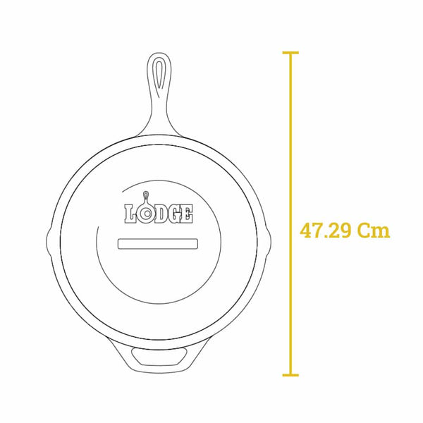 Padella In Ghisa 4,73 Lt Con Coperchio In Ghisa 30,48 Cm - L10CF3