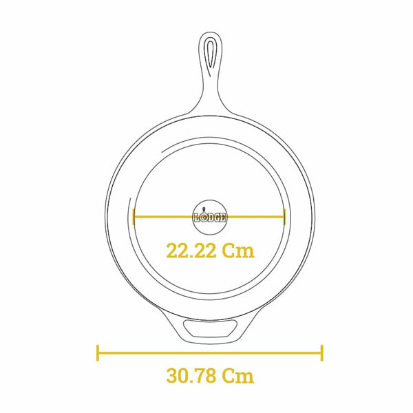 Padella In Ghisa 4,73 Lt Con Coperchio In Ghisa 30,48 Cm - L10CF3
