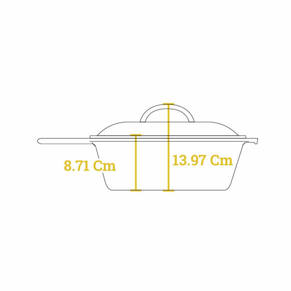 Padella In Ghisa 4,73 Lt Con Coperchio In Ghisa 30,48 Cm - L10CF3