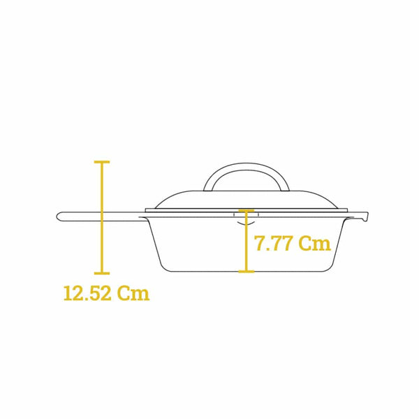 Μαντεμένιο Βαθύ Τηγάνι Με Καπάκι 3 lt | 26εκ.