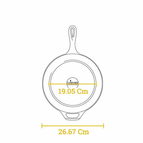 Combo 2 In 1 Padella In Ghisa 2,84 Lt Con Coperchio In Ghisa-Padella 26,04 Cm - LCC3
