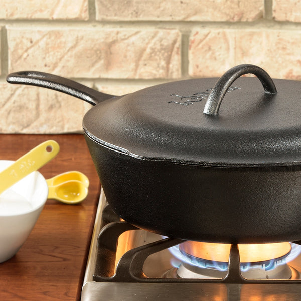 Padella In Ghisa 4,73 Lt Con Coperchio In Ghisa 30,48 Cm - L10CF3