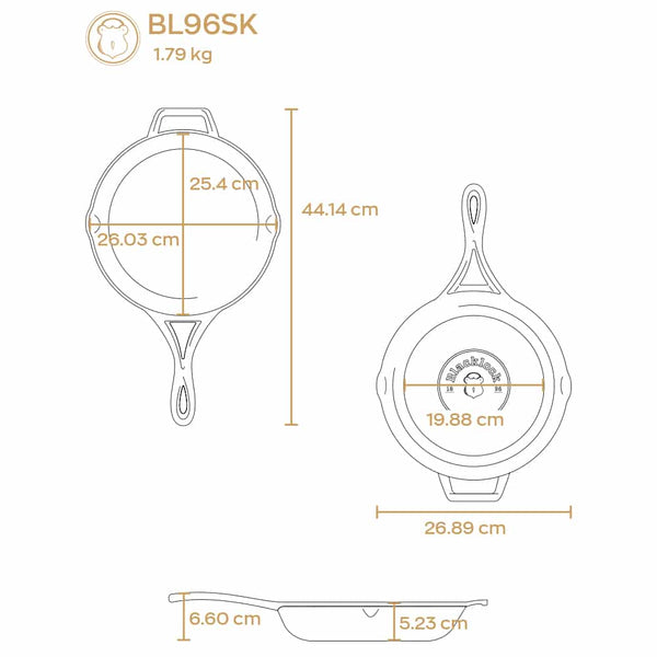 Padella in ghisa Blacklock 26,03 cm - BL96SK