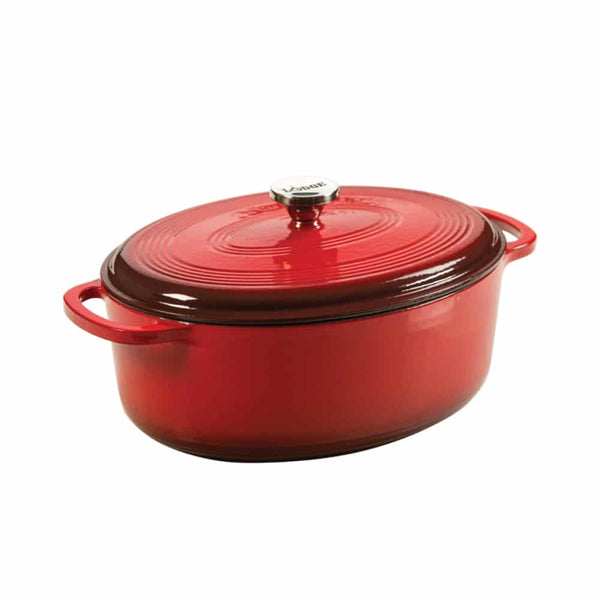 Εμαγιέ Μαντεμένια Οβάλ Κόκκινη Γάστρα 6.62lt - Lodge EC7OD43