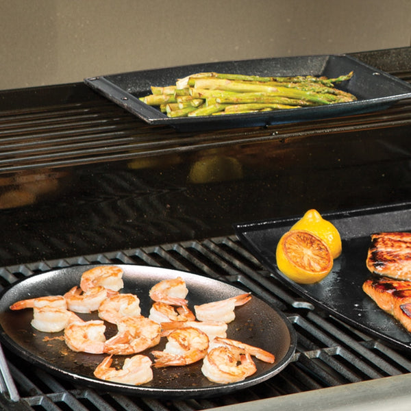 33.99 x 25.40 Cm Oval Cast Iron Serving Griddle - LJOSH3