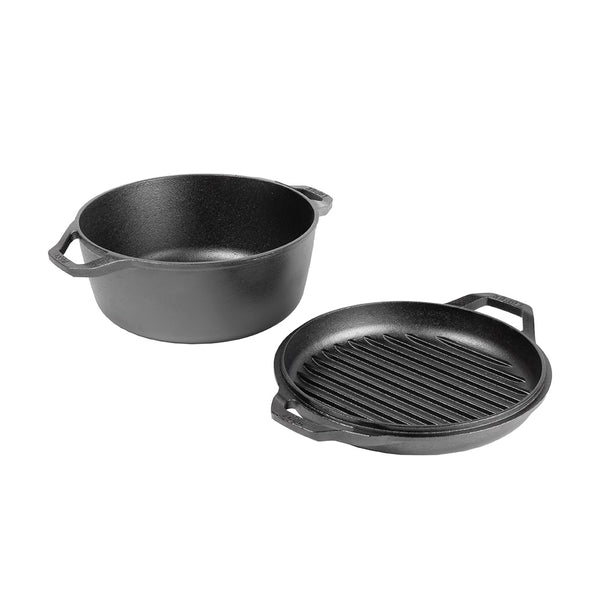 Chef Collection 5.67Lt Cast Iron Double Dutch Oven
